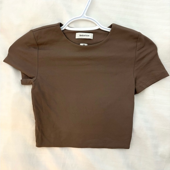 Aritzia Contour Crew Cropped T-Shirt - Picture 1 of 4